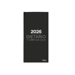 Dietario liderpapel 2026 cuarto 150x215 mm dia pagina color negro papel 70 gr fsc