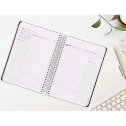 Agenda espiral antartik here and now a5+ 2026 día página morado papel 80g fsc