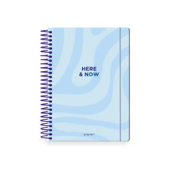 Agenda espiral antartik here and now a5+ 2026 día página azul claro papel 80g fsc