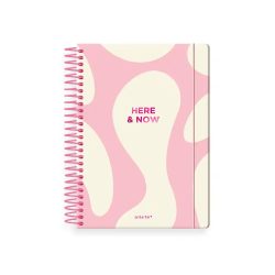 Agenda espiral antartik here and now a5+ 2026 día página rosa papel 80g fsc