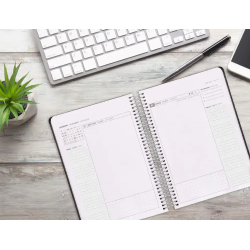 Agenda espiral antartik manifest a5+ 2026 día página azul papel 80g fsc