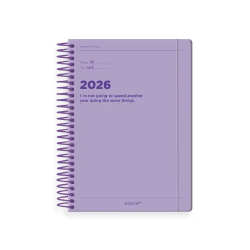 Agenda espiral antartik manifest a5+ 2026 día página morado papel 80g fsc