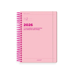 Agenda espiral antartik manifest a5+ 2026 día página rosa papel 80g fsc