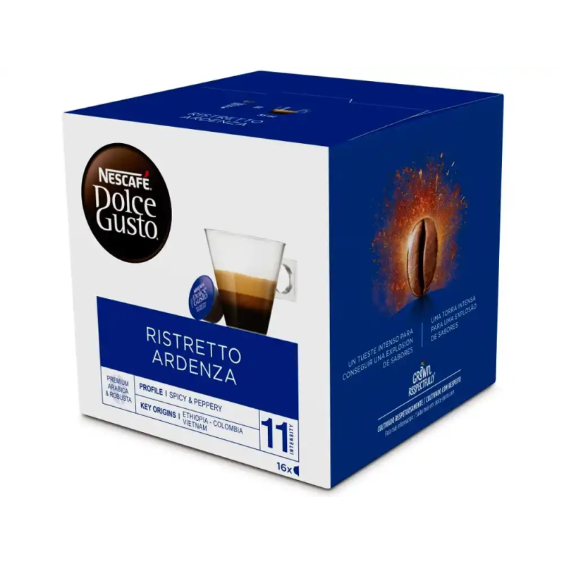 Cafe dolce gusto ristretto ardenza intesidad 11 caja de 16 capsulas