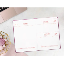 Agenda encuadernada antartik time to shine a5+ 2026 día página rosa papel 80g fsc