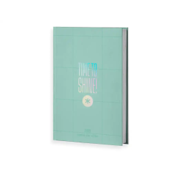 Agenda encuadernada antartik time to shine a5+ 2026 día página verde papel 80g fsc