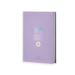 Agenda encuadernada antartik time to shine a5+ 2026 día página morado papel 80g fsc