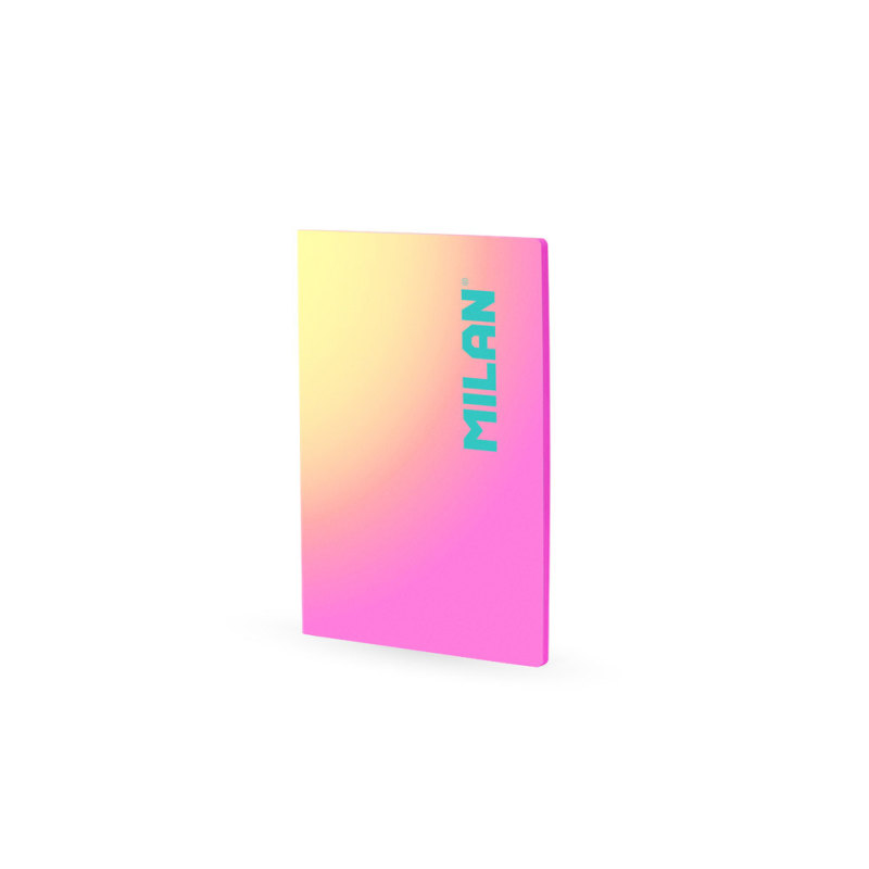 Libreta encolada milan coleccion sunset din a4 48 hojas 95 gr cuadricula 5mm rosa