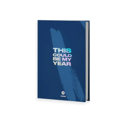 Agenda encuadernada antartik my year a5+ 2026 día página azul oscuro papel 80g fsc