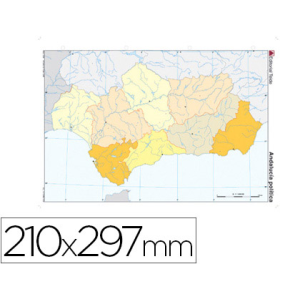 Mapa mudo color din a4...