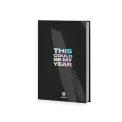 Agenda encuadernada antartik my year a5+ 2026 día página negro papel 80g fsc