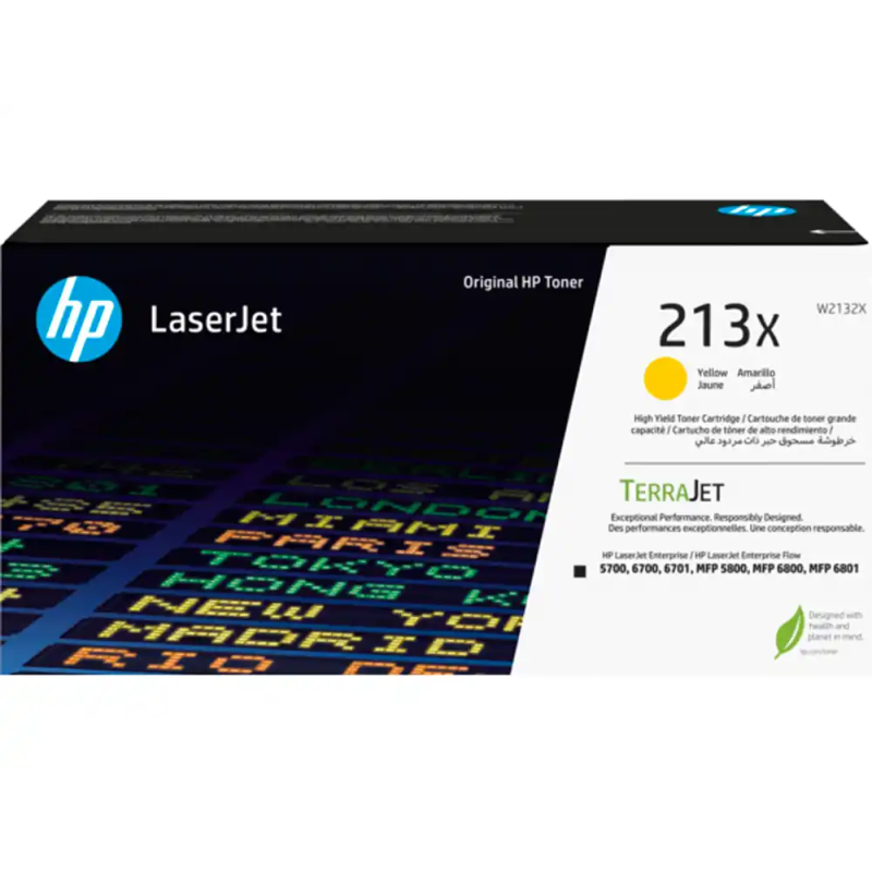 Toner hp 213x laserjet 5700/6700/6701/mfp 5800/6800/6801 amarillo 6000 paginas