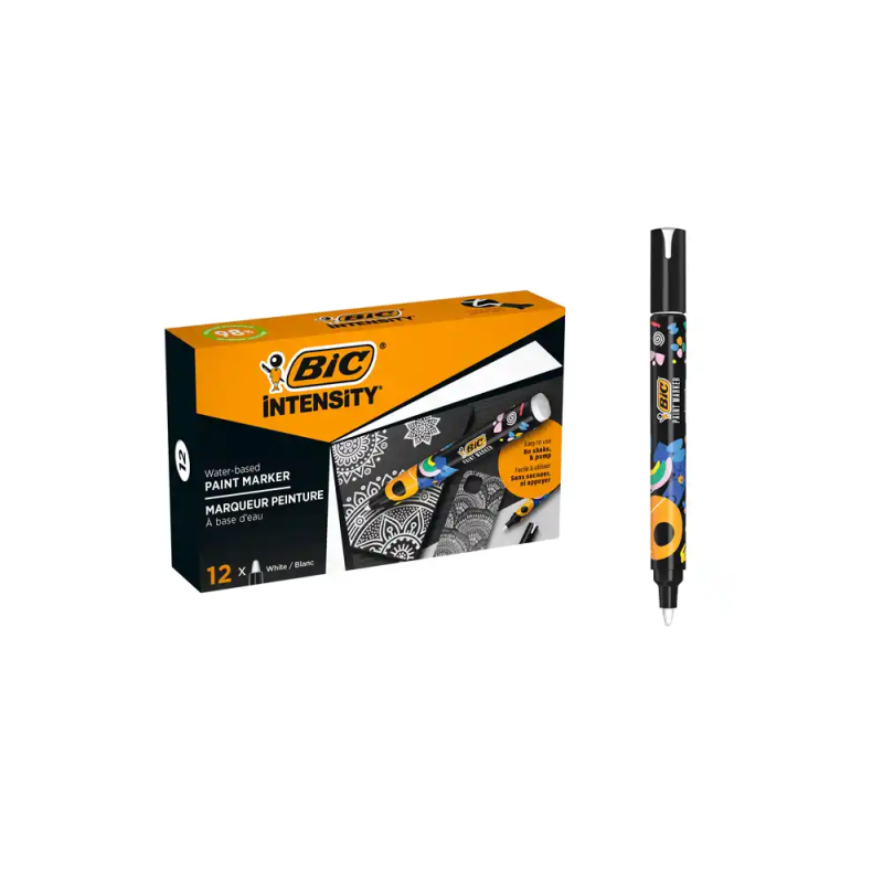 Rotulador bic intensity paint marker color blanco