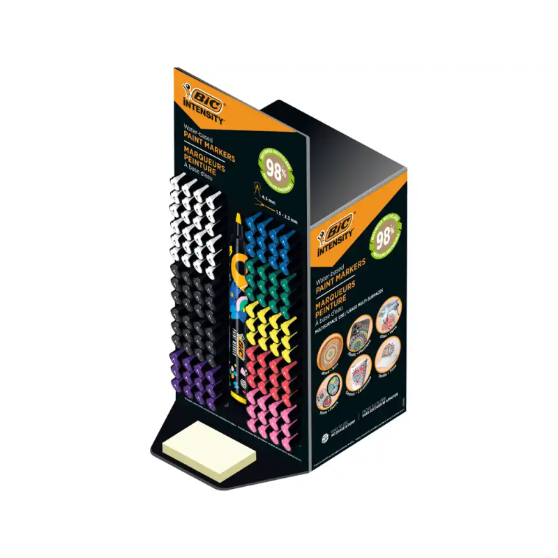 Rotulador bic intensity paint marker expositor de 120 unidades colores surtidos