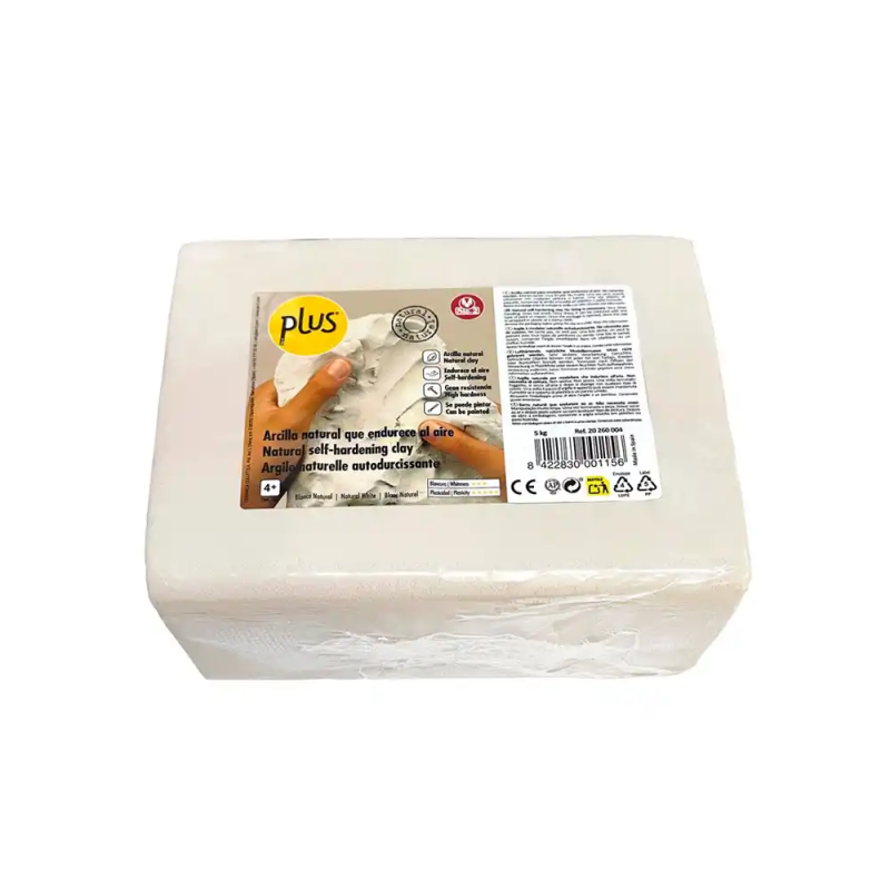 Pasta de modelar sio-2 plus extra color blanco paquete de 5 kg