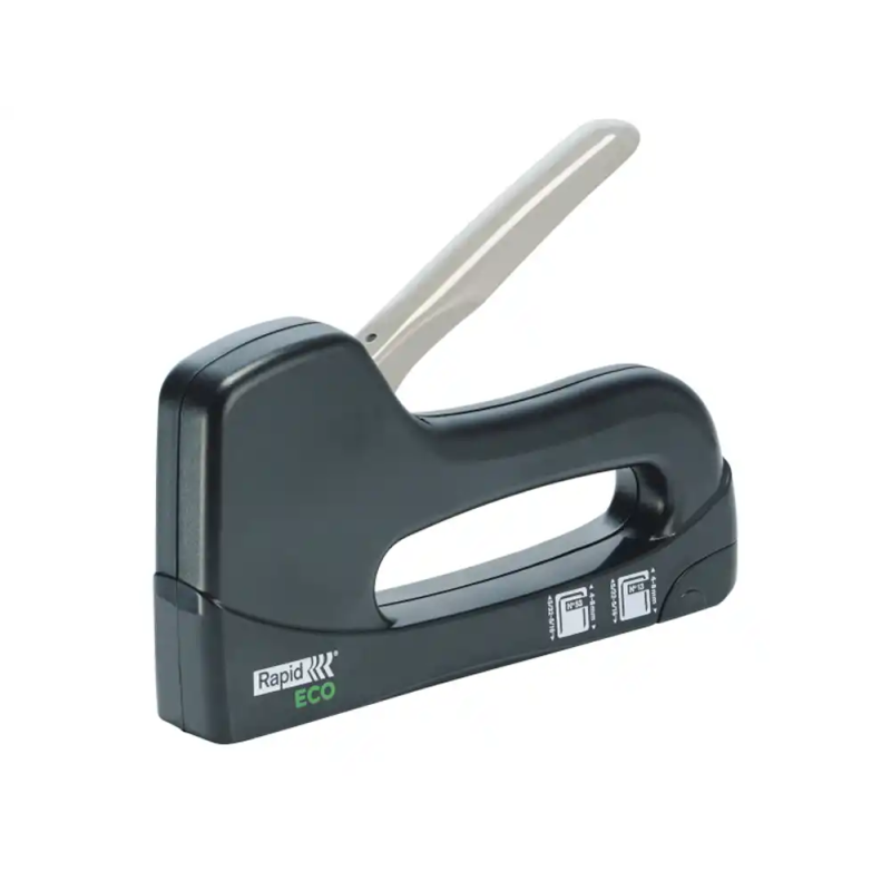 Grapadora rapid clavadora eco color negro utiliza grapas nº 13 y nº 53