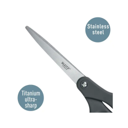 Tijera oficina leitz 20,5 cm titanio color gris oscuro