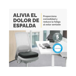 Cojin de asiento fellowes breyta acolchado color negro 60x430x430 mm
