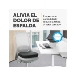 Cojin de asiento fellowes breyta acolchado color negro 60x430x430 mm
