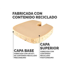 Cojin de asiento fellowes breyta acolchado color negro 60x430x430 mm