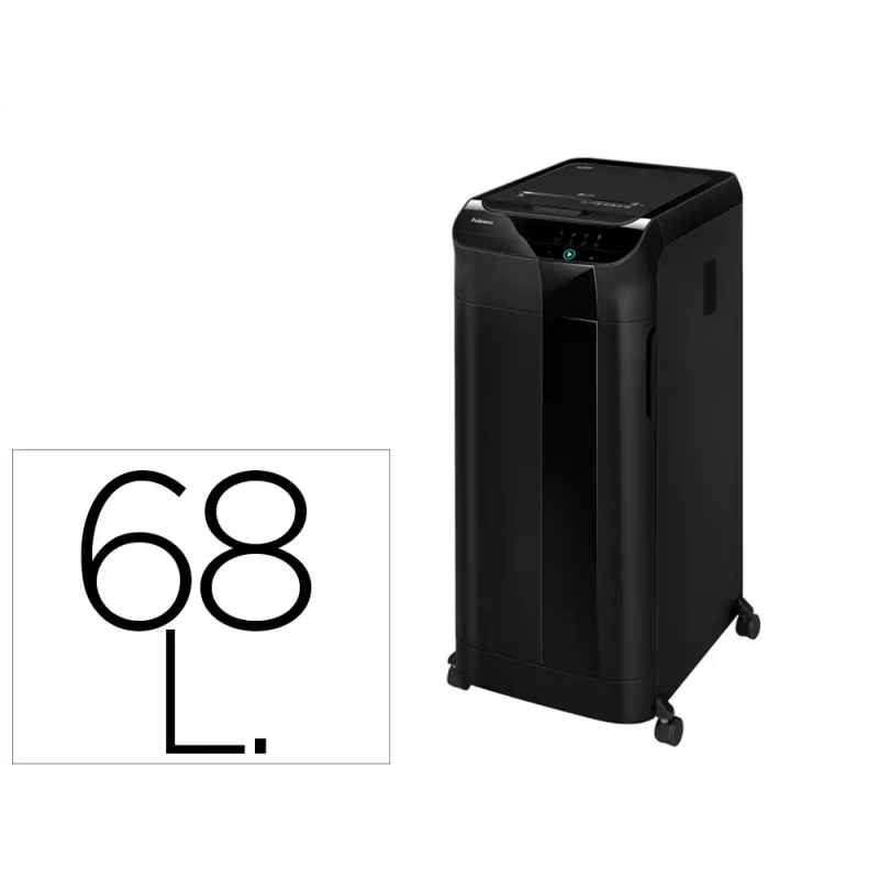 Destructora de documentos fellowes 450c capacidad de corte 450 hojas destruye grapas clips tarjetas y cd 68