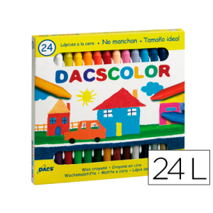Lapices cera dacscolor caja...