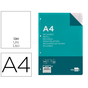 Recambio liderpapel a4 100...