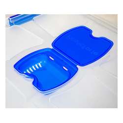 Contenedor plastico plasticforte n 7 transparente con tapa 61l 73x41x32 cm