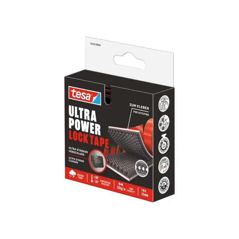 Cinta adhesiva tesa ultra power lock tape 1 mt x 25 mm