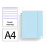 Cuaderno ingeniox foam a4 80h rayado horizontal azul pastel