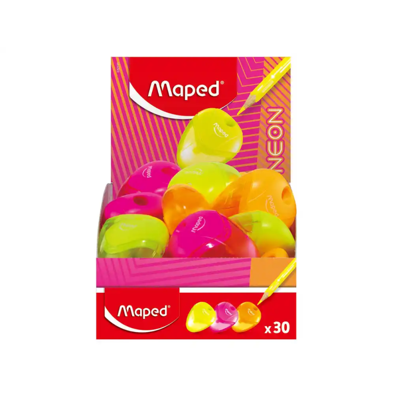 Sacapuntas maped plastico igloo 1 uso neon