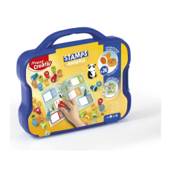 Juego maped creativ textur art sello animales maletin de 26 unidades