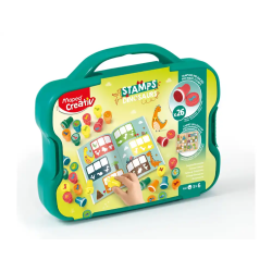 Juego maped creativ textur art sello dinosaurios maletin de 26 unidades