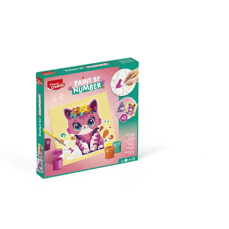 Juego maped creativ pinta por numeros gato/conejo