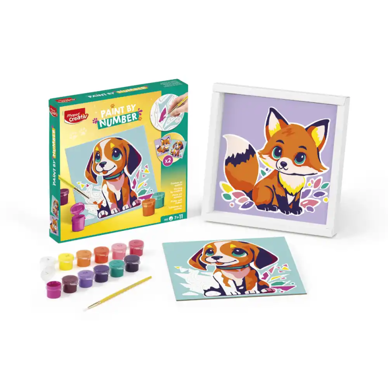 Juego maped creativ pinta por numeros perro/zorro