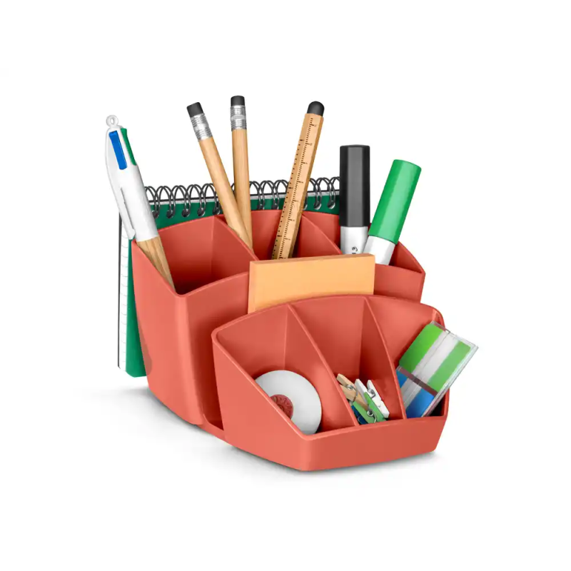 Organizador de sobremesa cep terra nova 8 departamentos color terracota 143x158x93 mm