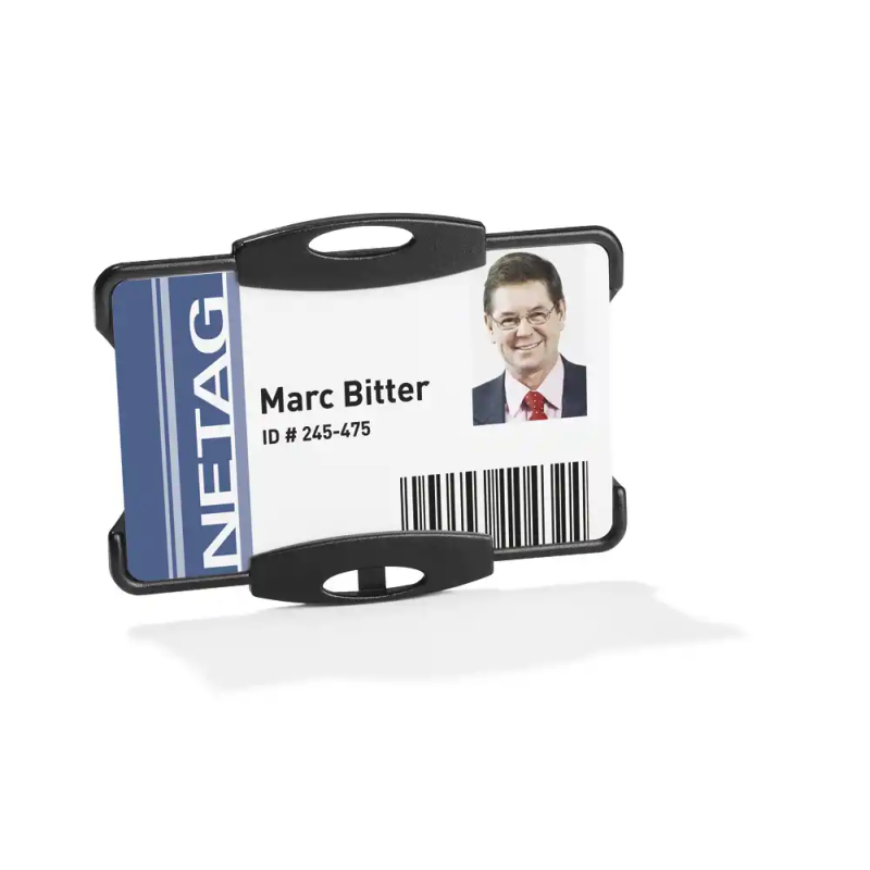 Identificador durable poliestireno rigido para 1 tarjeta vertical/horizontal 54x87 mm