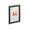 Marco porta anuncios durable din a4 marco aluminio color negro