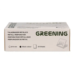 Taladrador greening metalico negro capacidad 20 hojas