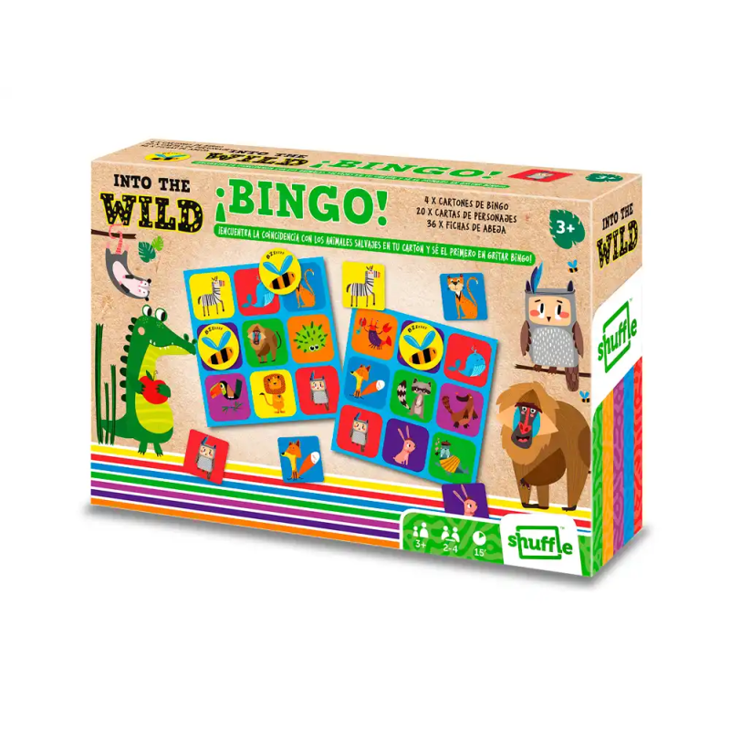 Bingo shuffle infantil into the wild