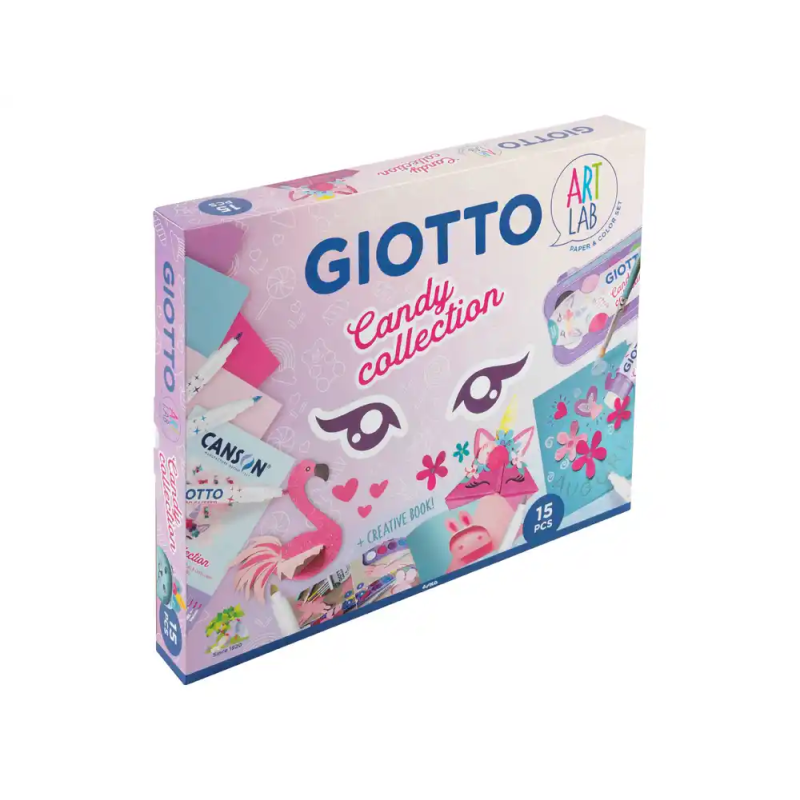 Set creativo giotto art lab candy collection 15 piezas