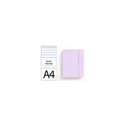 Cuaderno ingeniox foam a4 80h rayado horizontal malva pastel