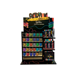 Rotulador liderpapel acrylic expositor madera sobremesa de 333 unidades colores surtidos con tester