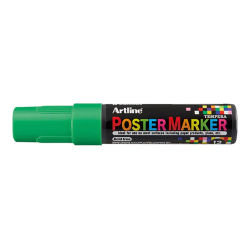 Rotulador artline poster marker epp-12 punta rectangular 12 mm color verde fluor