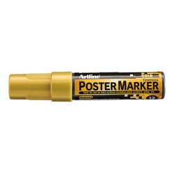 Rotulador artline poster marker epp-12 punta rectangular 12 mm color oro