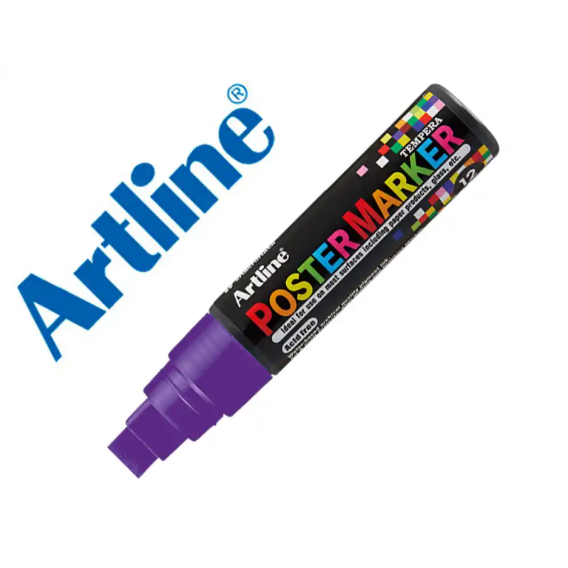 Rotulador artline poster marker epp-12 punta rectangular 12 mm color violeta