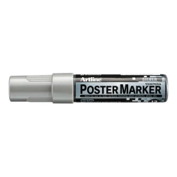 Rotulador artline poster marker epp-12 punta rectangular 12 mm color plata
