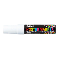 Rotulador artline poster marker epp-12 punta rectangular 12 mm color blanco