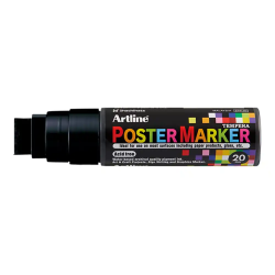 Rotulador artline poster marker epp-20 punta rectangular 20 mm color negro