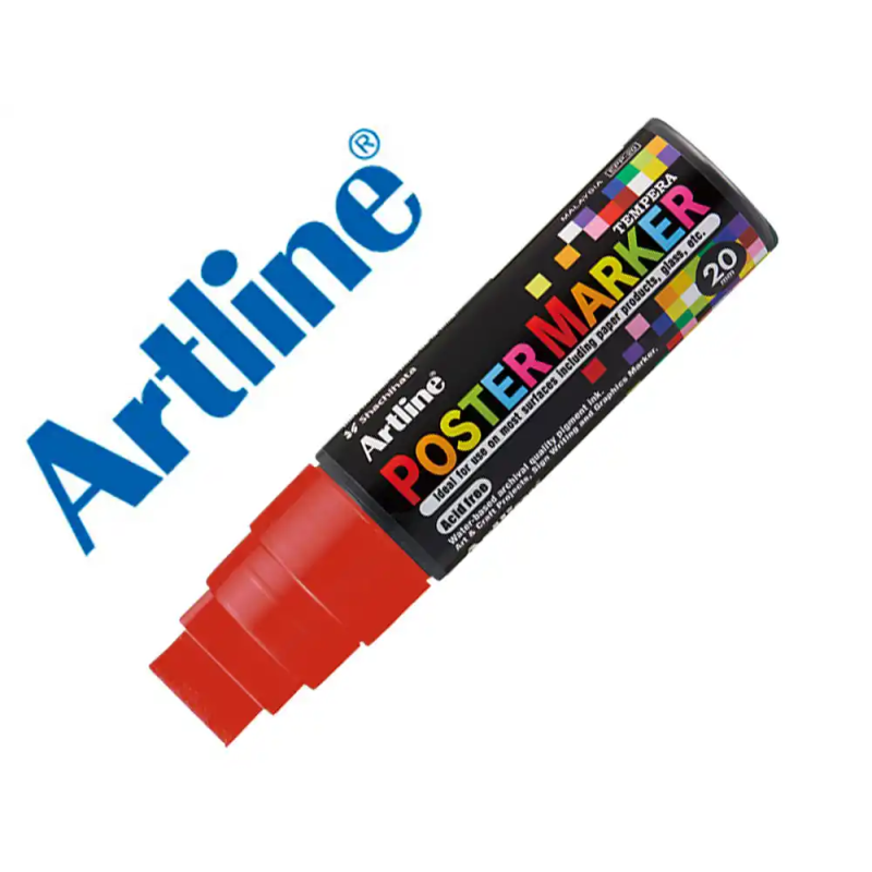 Rotulador artline poster marker epp-20 punta rectangular 20 mm color marron